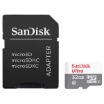 SanDisk 32GB Ultra Micro SD (SDHC) Card, Inc Adapter, 80MB/s R, 10MB/s W