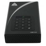Apricorn Aegis DT 10TB External Portable Hard Drive, USB 3.0, Encrypted, Padlock, FIPS
