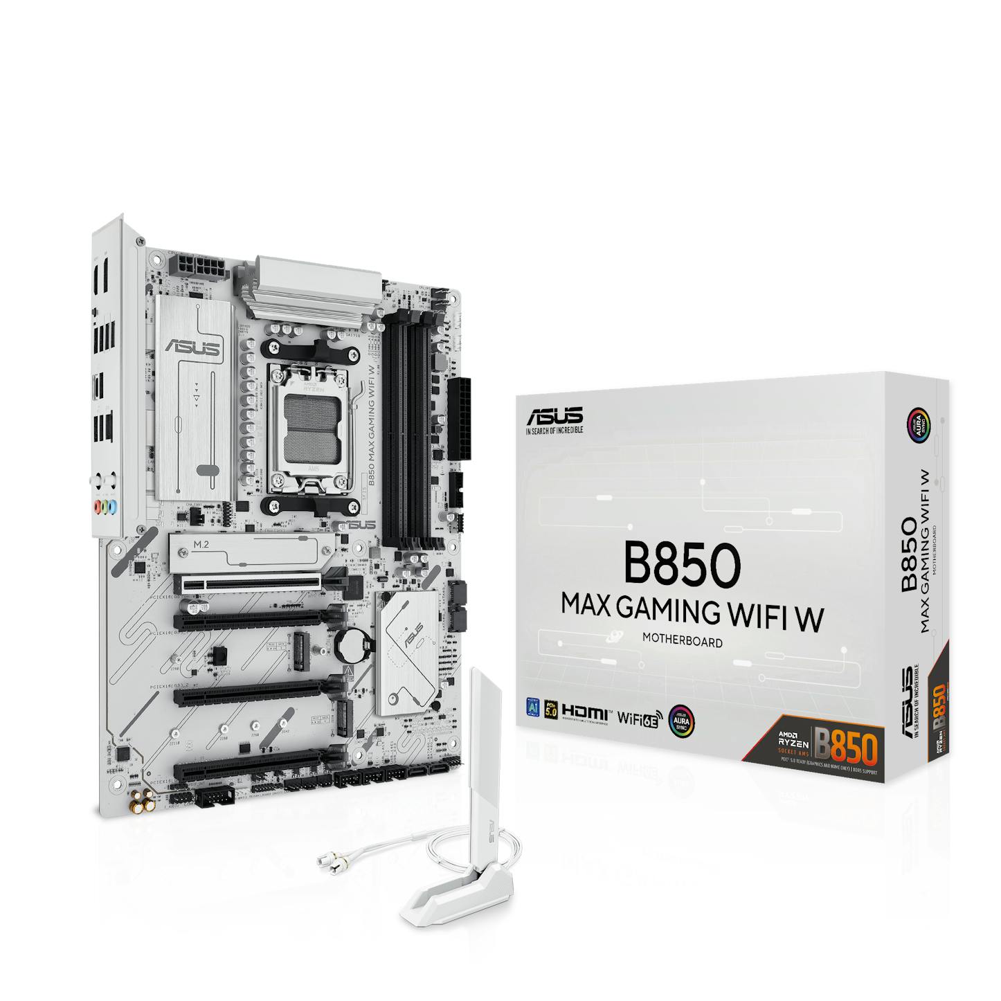 Asus B850 Max Gaming WIFI White (Socket AM5) DDR5 ATX Motherboard
