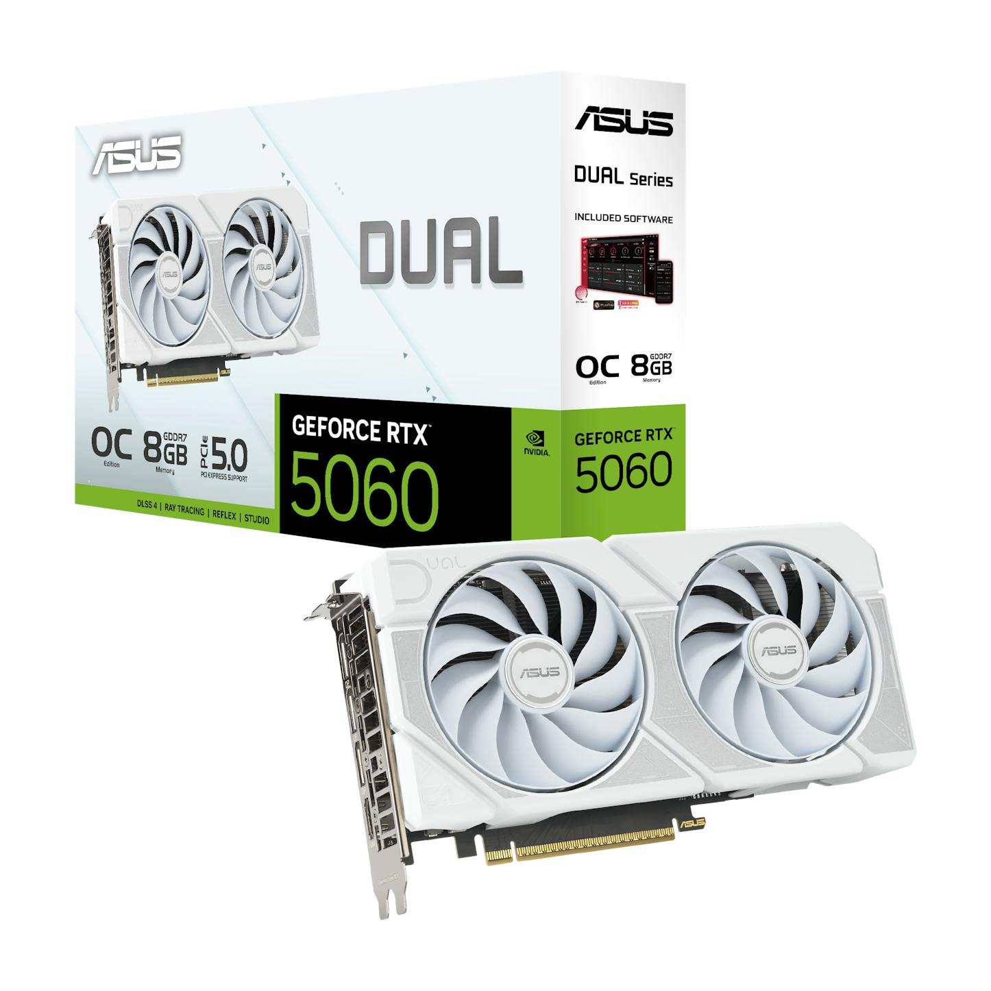 Asus GeForce RTX 5060 Dual OC White 8GB GDDR7 PCI-Express Graphics Card