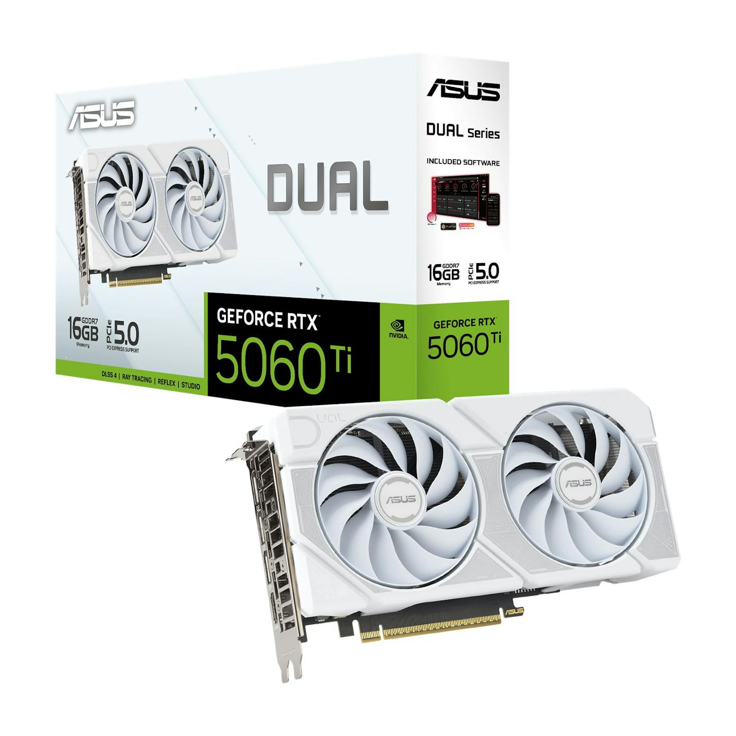 Asus GeForce RTX 5060 Ti Dual White 16GB GDDR7 PCI-Express Graphics Card