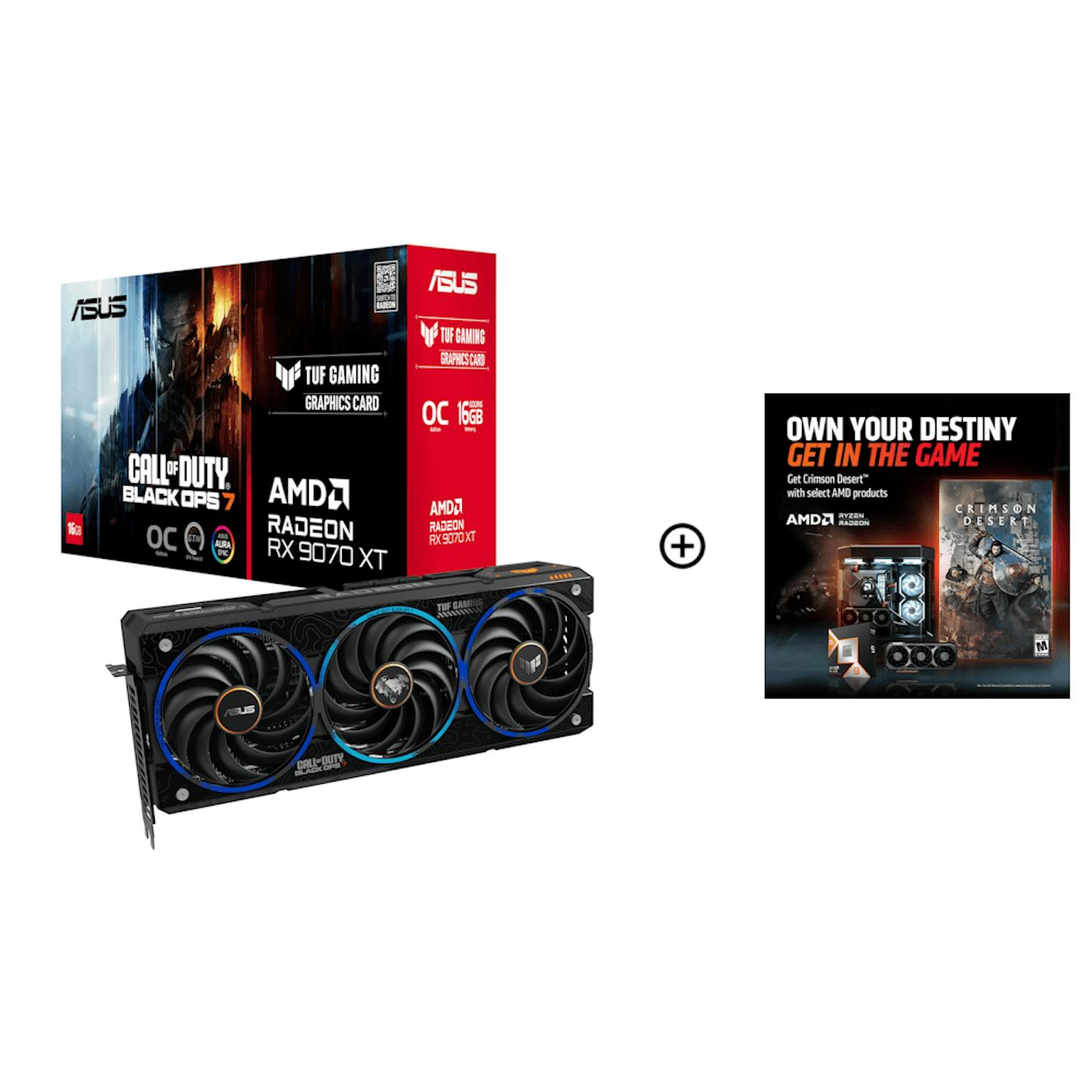Asus Radeon RX 9070 XT TUF Gaming Call Of Duty Black Ops 7 Edition OC 16GB GDDR6 Graphics Card