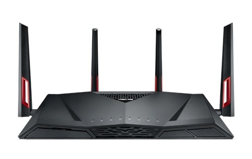 ASUS RT-AC88U wireless router Gigabit Ethernet Dual-band (2.4 GHz / 5 GHz) 3G 4G Black, Red