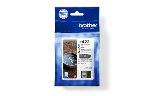 Brother LC422VALDR ink cartridge 4 pc(s) Original Standard Yield Black, Cyan, Magenta, Yellow