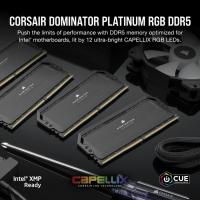 Corsair Dominator Platinum RGB 32GB (2X16GB) DDR5 PC5-49600C36 6200MHz Dual Channel Kit - Black (CMT32GX5M2X6200C36)