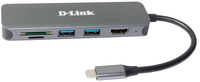 D-Link 6-in-1 USB-C Hub with HDMI/Card Reader/Power Delivery DUB-2327