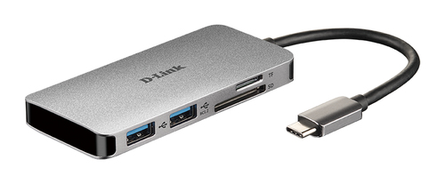 D-Link DUB-M610 laptop dock/port replicator Wired USB 3.2 Gen 1 (3.1 Gen 1) Type-C Aluminium, Black