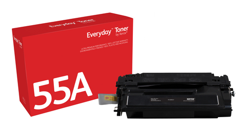 Everyday ™ Black Toner by Xerox compatible with HP 55A (CE255A/ CRG-324), Standard capacity