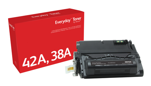 Everyday ™ Black Toner by Xerox compatible with HP 42A/38A (Q5942A/ Q1338A), Standard capacity