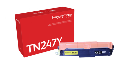Everyday Yellow Toner compatible with Brother TN-247Y, High Yield