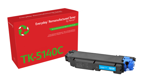 Everyday Remanufactured Everyday™ Cyan Remanufactured Toner by Xerox compatible with Kyocera TK-5140C, Standard capacity