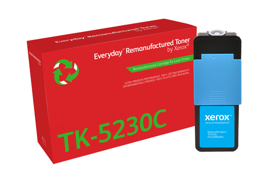 Everyday Remanufactured Everyday™ Cyan Remanufactured Toner by Xerox compatible with Kyocera TK-5230C, Standard capacity