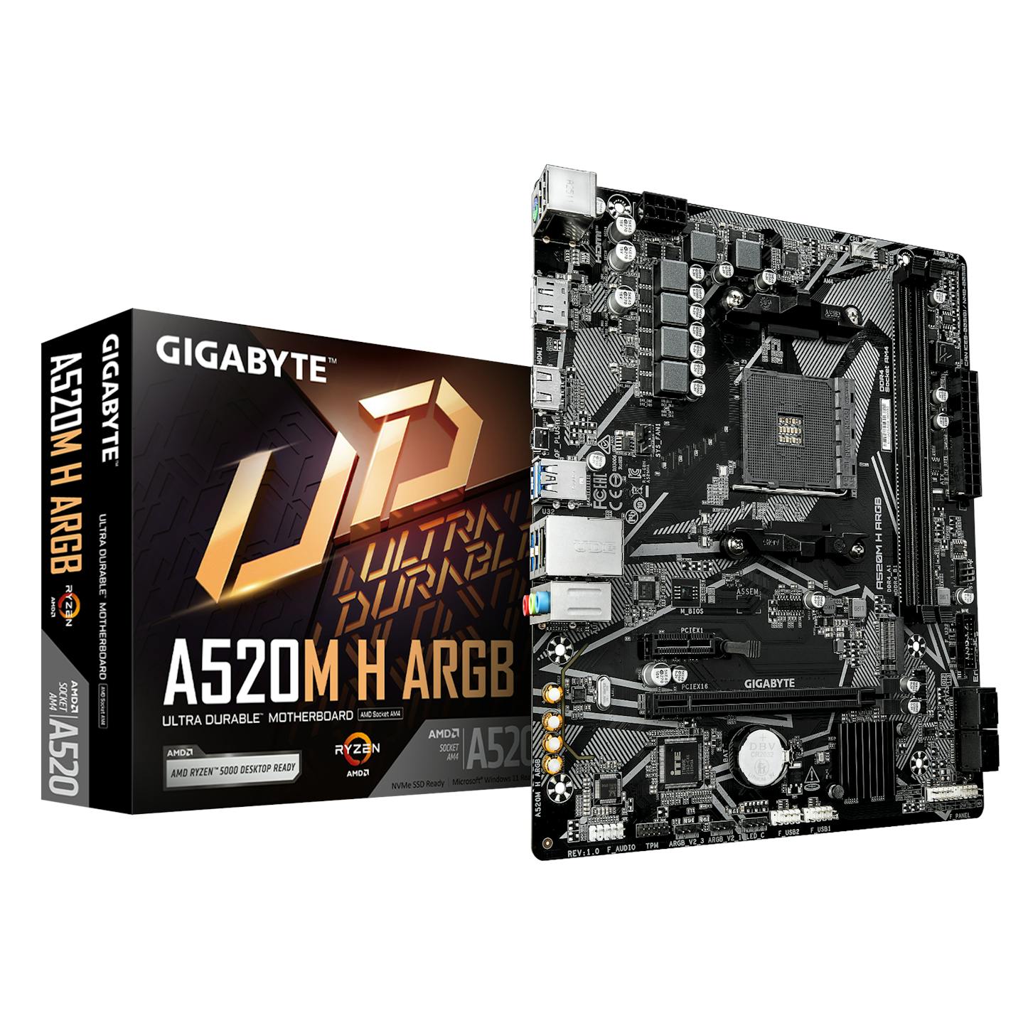Gigabyte A520M H ARGB (Socket AM4) DDR4 ATX Motherboard