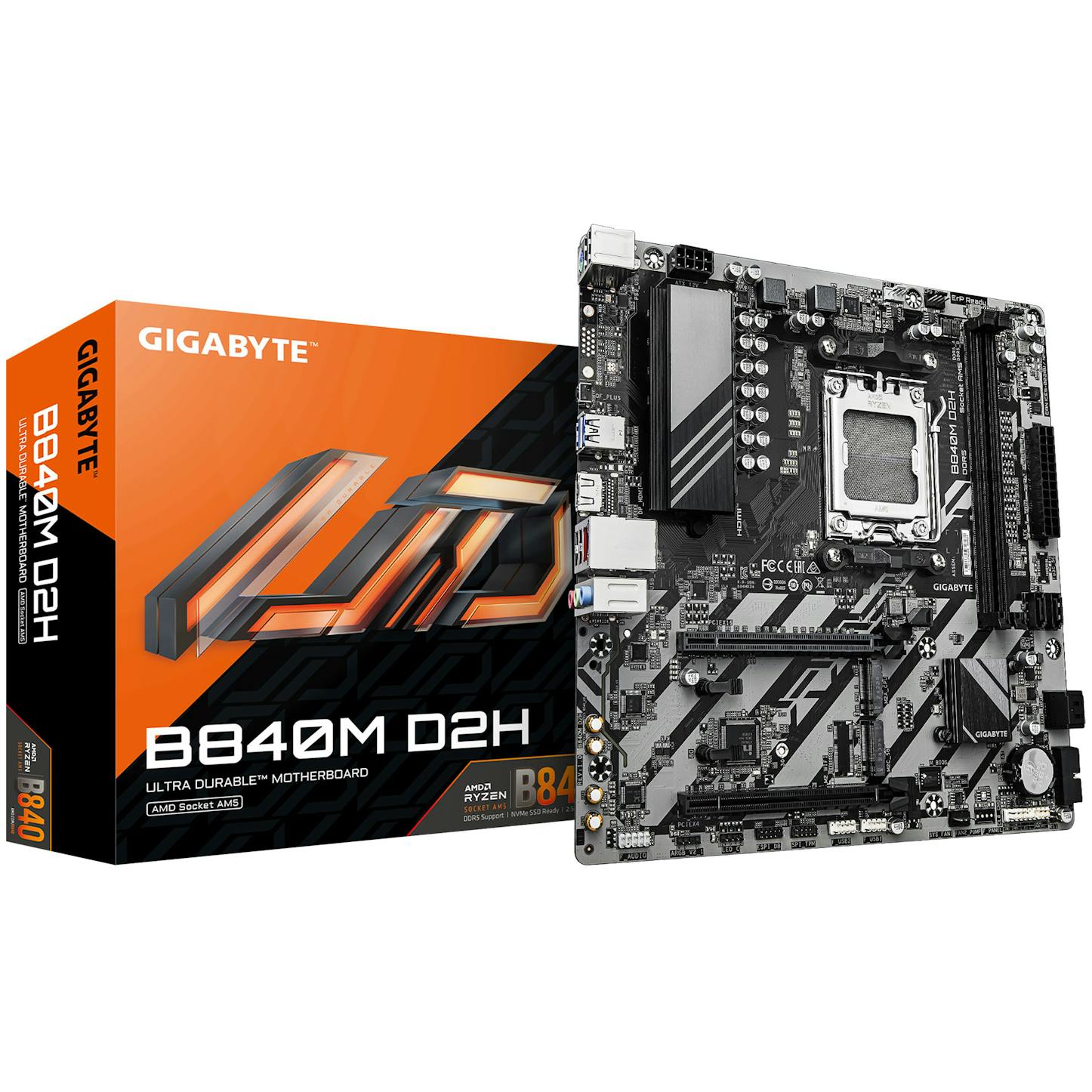 Gigabyte B840M D2H (Socket AM5) DDR5 Micro-ATX Motherboard
