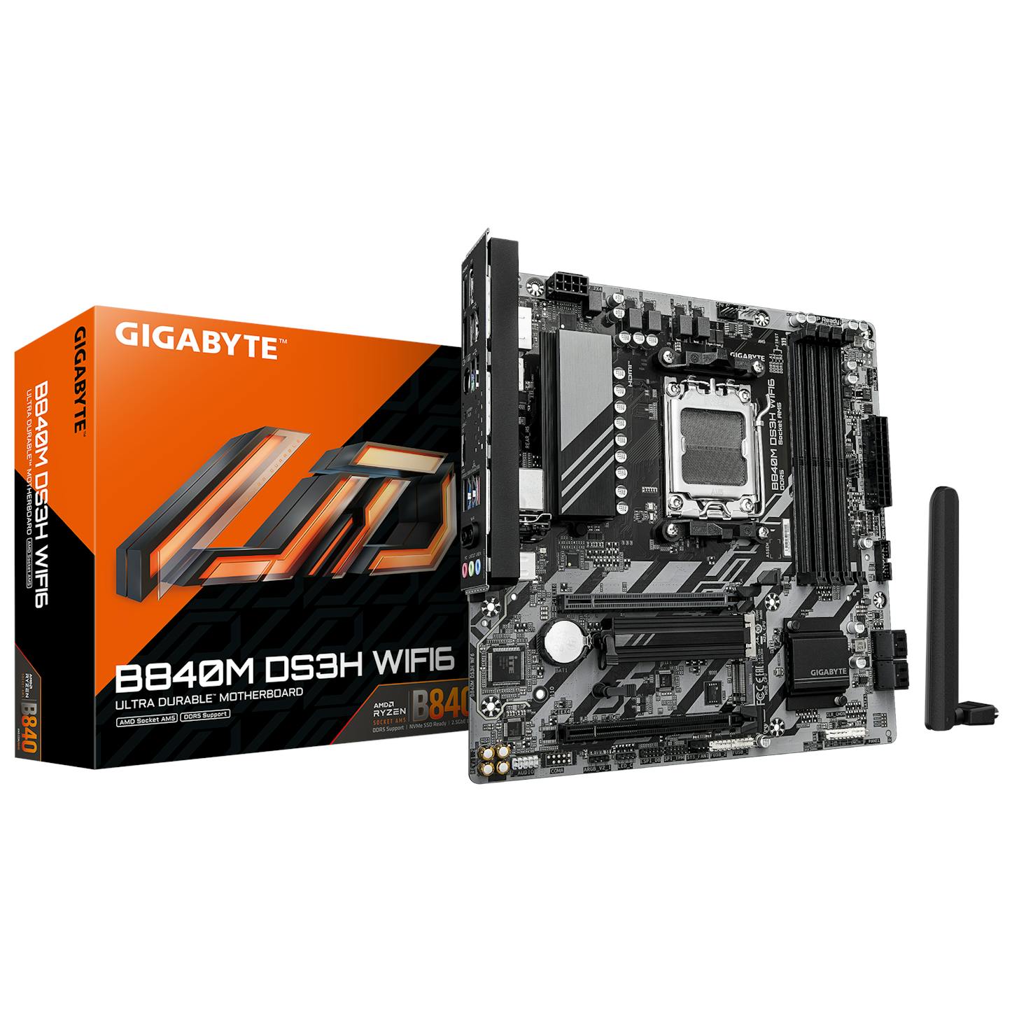 Gigabyte B840M DS3H WIFI6 (Socket AM5) DDR5 Micro-ATX Motherboard