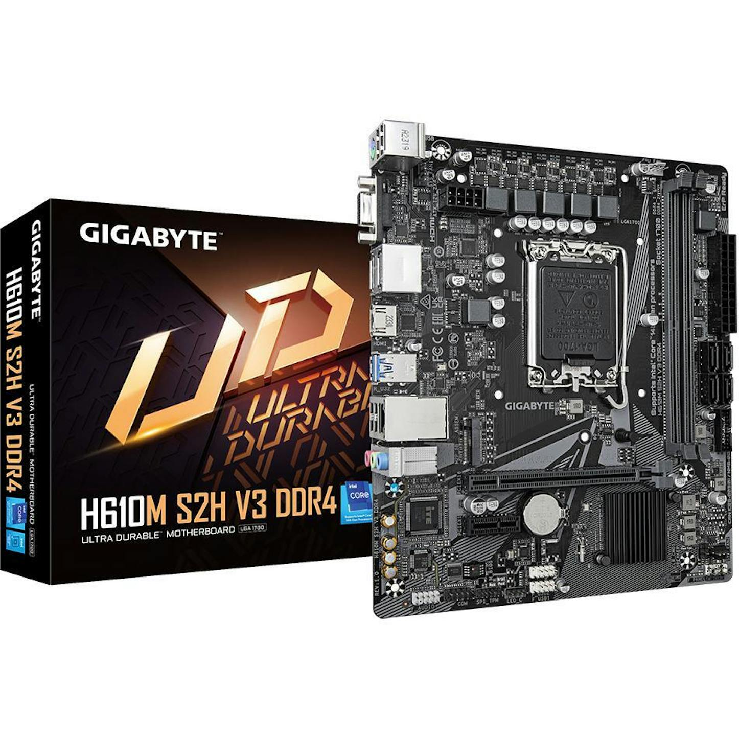 Gigabyte H610M S2H V3 DDR4 (LGA 1700) DDR4 Micro-ATX Motherboard