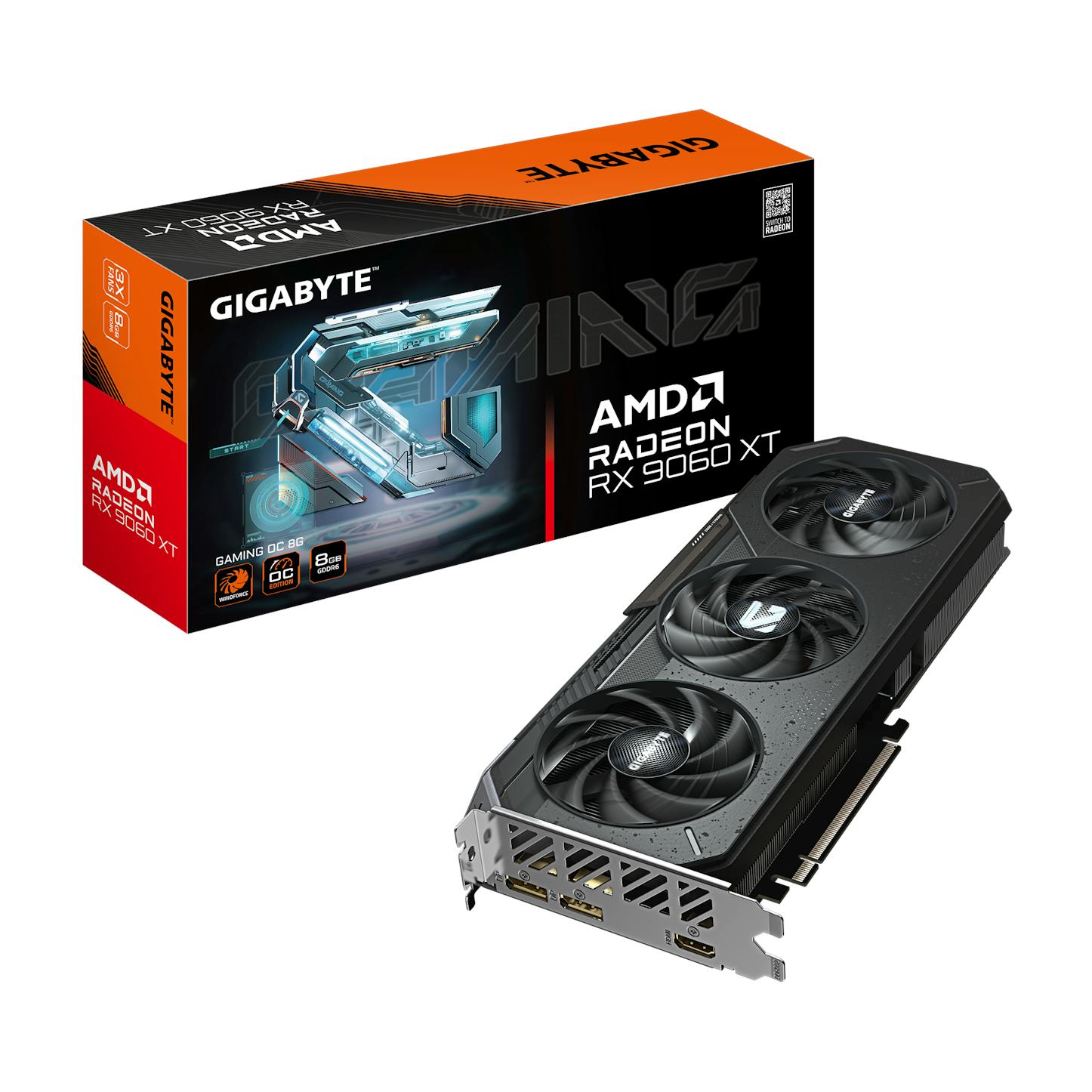 Gigabyte Radeon RX 9060 XT Gaming OC 8GB PCI-Express Graphics Card