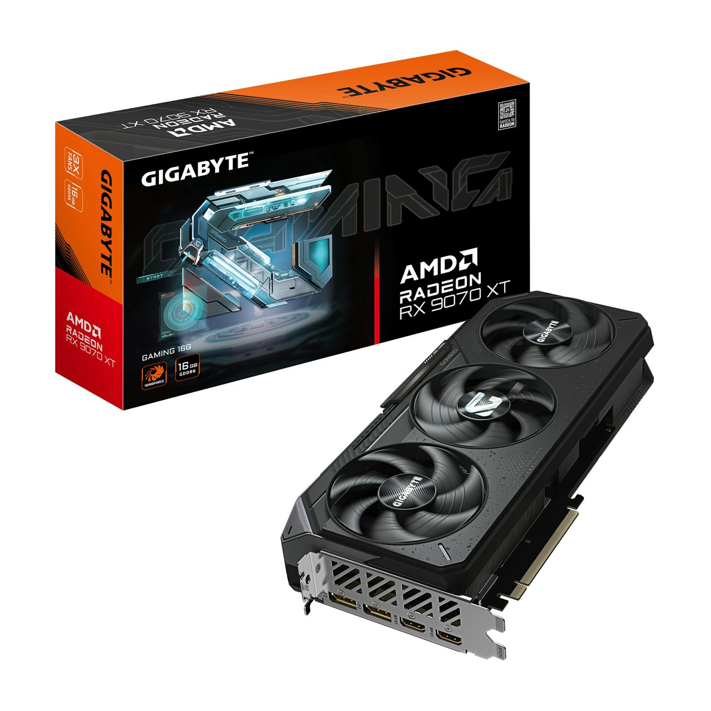 Gigabyte Radeon RX 9070 XT Gaming 16GB GDDR6 PCI-Express Graphics Card