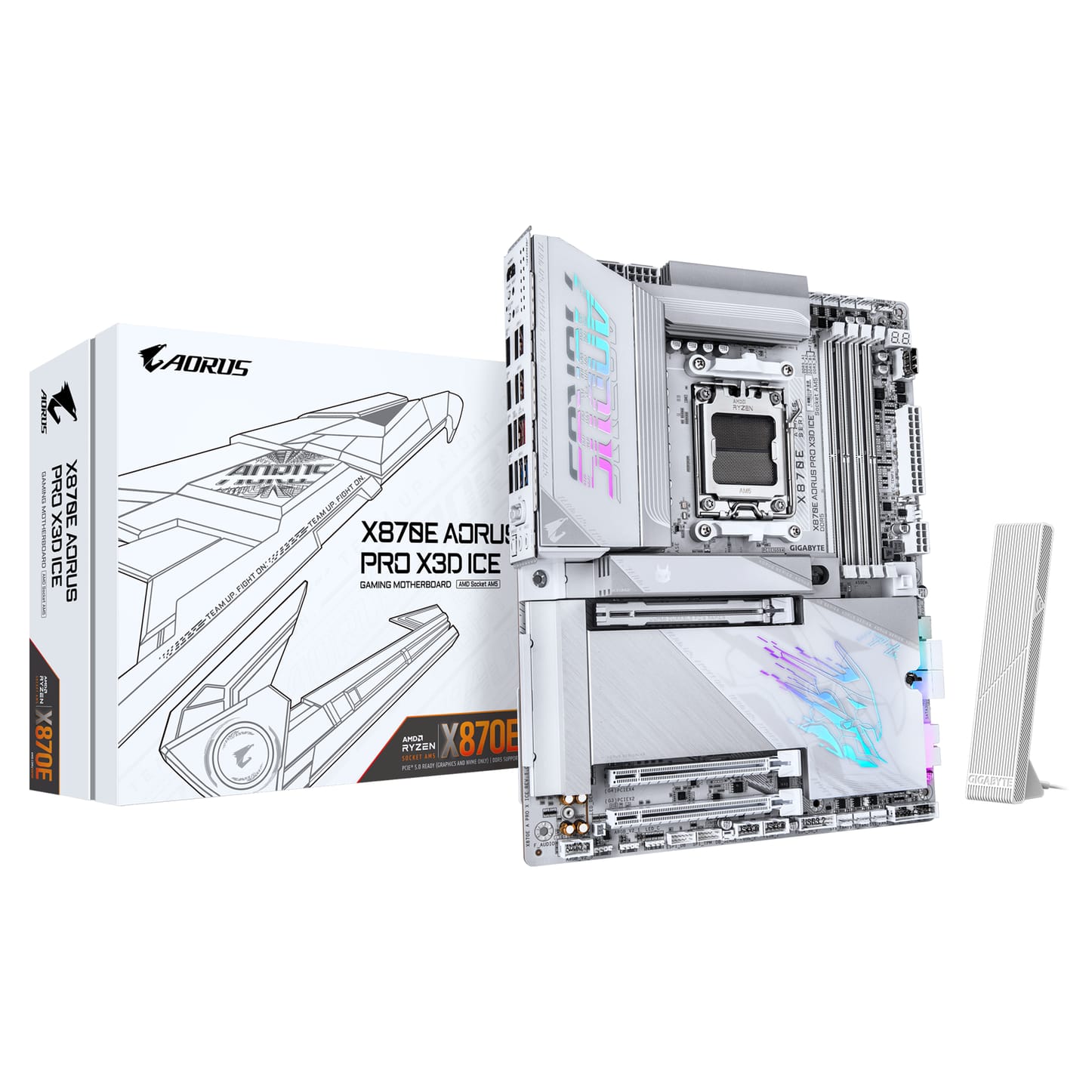 Gigabyte X870E AORUS PRO X3D ICE(Socket AM5) DDR5 ATX Motherboard