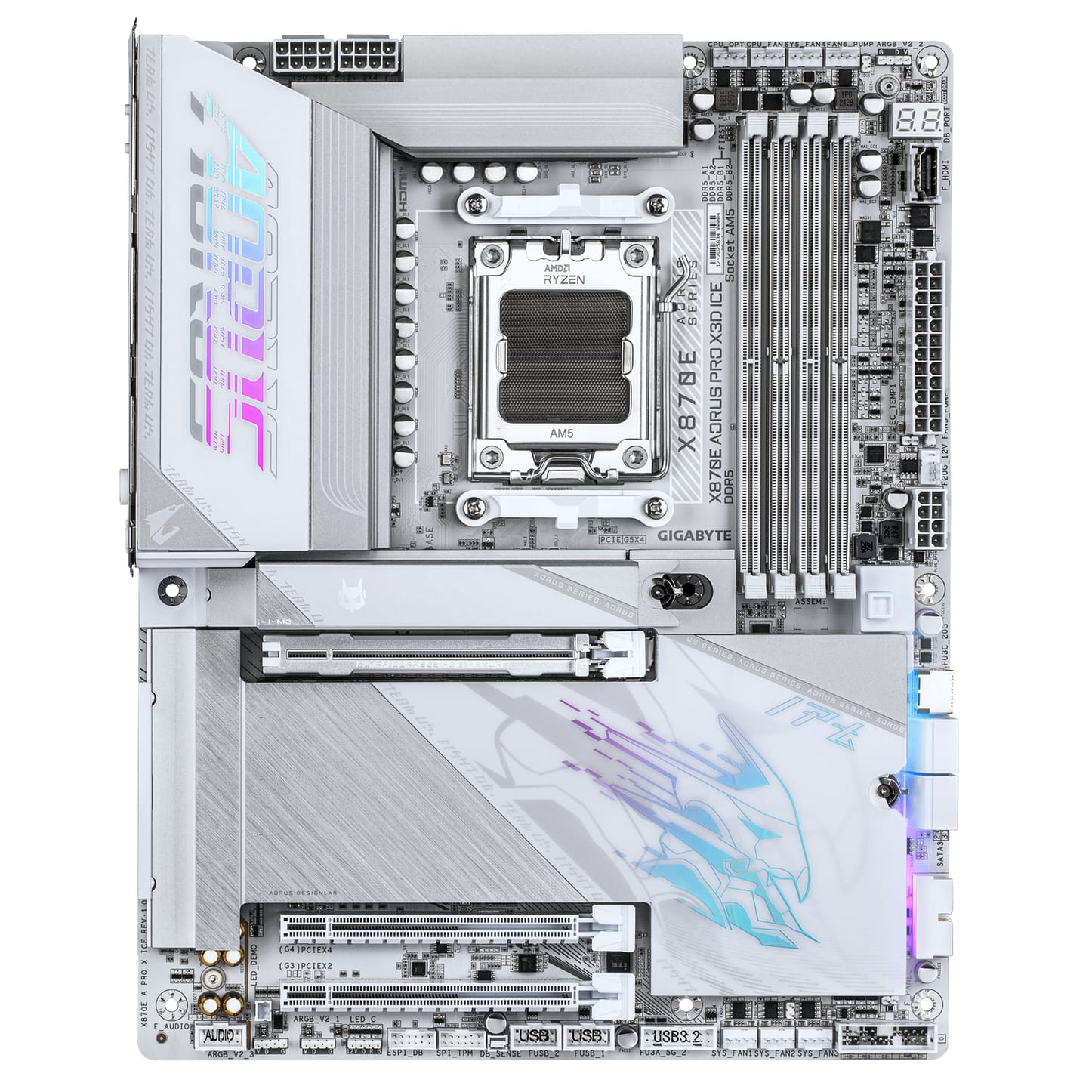 Gigabyte X870E AORUS PRO X3D ICE(Socket AM5) DDR5 ATX Motherboard