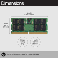 HP 16GB DDR5 5600MHz SODIMM Memory
