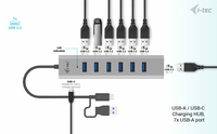 i-tec USB-C/USB-A Charging Metal HUB 7 Port