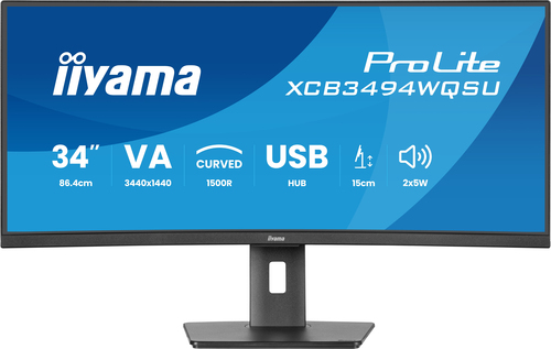 iiyama ProLite XCB3494WQSU-B1 computer monitor 86.4 cm (34