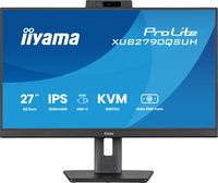 iiyama ProLite 27’’ IPS QHD monitor with a built-in Windows Hello camera and microphone, USB-C, KVM-Switch and height adjustable stand
