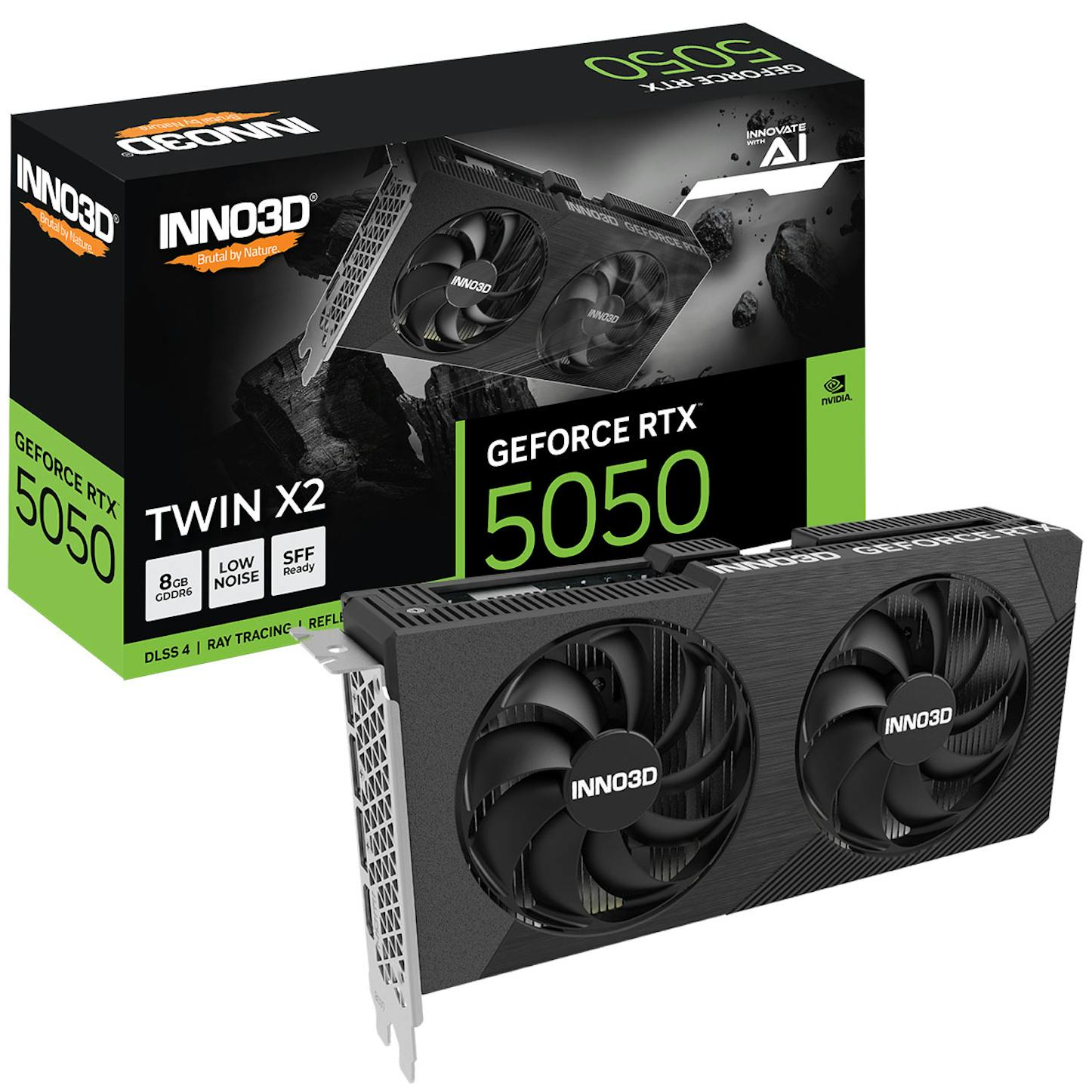 Inno3D GeForce RTX 5050 Twin X2 8GB GDDR6 PCI-Express Graphics Card