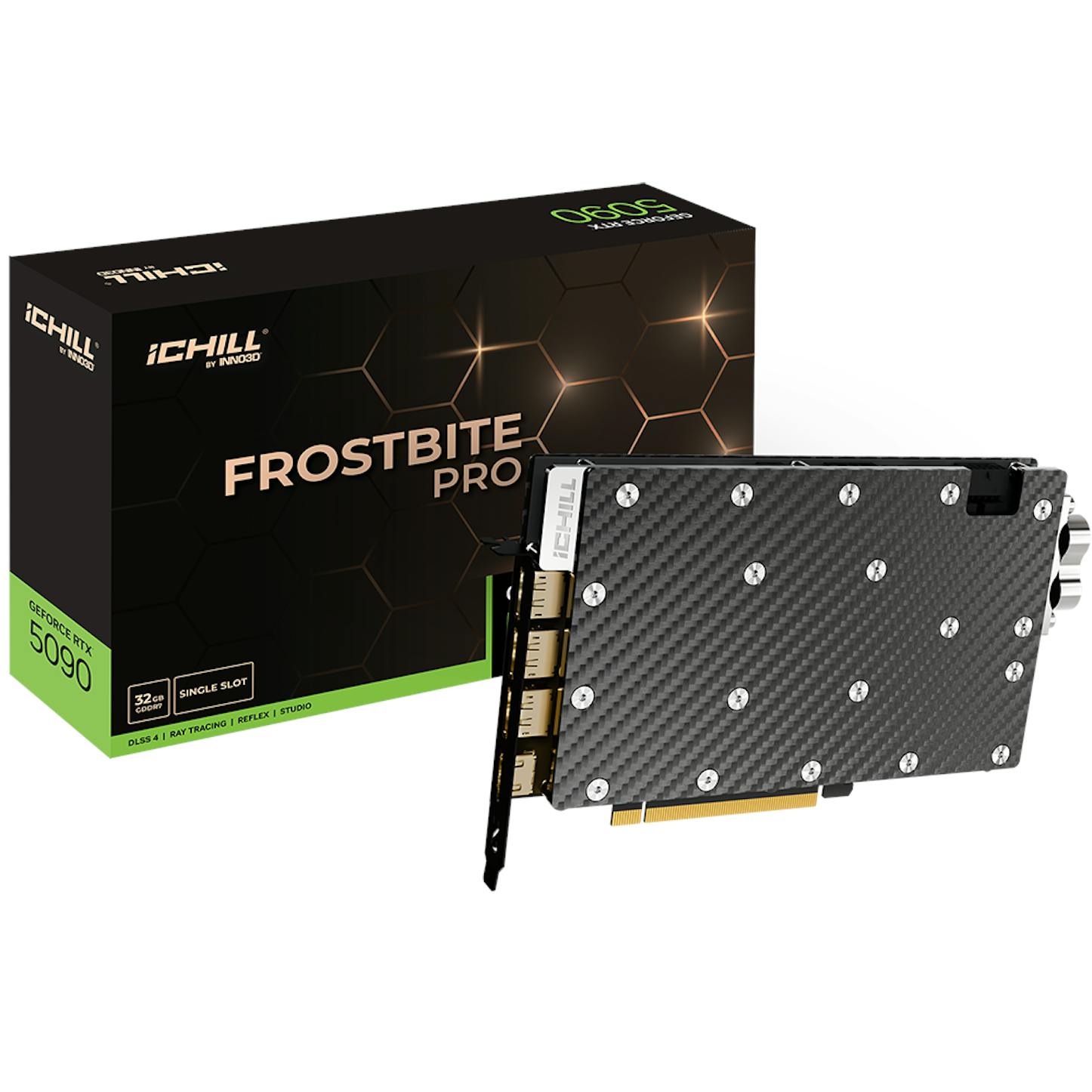 Inno3D GeForce RTX 5090 iChill Frostbite Pro 32GB GDDR7 PCI-Express Graphics Card