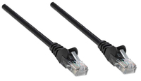 Intellinet Network Patch Cable, Cat5e, 0.5m, Black, CCA, U/UTP, PVC, RJ45, Gold Plated Contacts, Snagless, Booted, Lifetime Warranty, Polybag