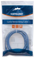 Intellinet Network Patch Cable, Cat5e, 3m, Blue, CCA, U/UTP, PVC, RJ45, Gold Plated Contacts, Snagless, Booted, Lifetime Warranty, Polybag