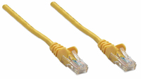 Intellinet Network Patch Cable, Cat5e, 0.5m, Yellow, CCA, U/UTP, PVC, RJ45, Gold Plated Contacts, Snagless, Booted, Lifetime Warranty, Polybag