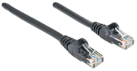 Intellinet Network Patch Cable, Cat6, 1m, Black, CCA, U/UTP, PVC, RJ45, Gold Plated Contacts, Snagless, Booted, Lifetime Warranty, Polybag