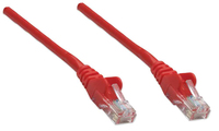 Intellinet Network Patch Cable, Cat6, 1.5m, Red, CCA, U/UTP, PVC, RJ45, Gold Plated Contacts, Snagless, Booted, Lifetime Warranty, Polybag