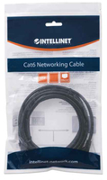 Intellinet Network Patch Cable, Cat6, 5m, Black, CCA, U/UTP, PVC, RJ45, Gold Plated Contacts, Snagless, Booted, Lifetime Warranty, Polybag