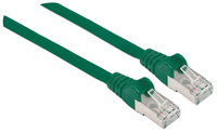 Intellinet Network Patch Cable, Cat6A, 5m, Green, Copper, S/FTP, LSOH / LSZH, PVC, RJ45, Gold Plated Contacts, Snagless, Booted, Lifetime Warranty, Polybag