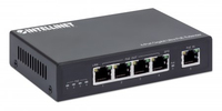 Intellinet 4-Port Gigabit Ultra PoE Extender, Adds up to 100 m (328 ft.) to PoE Range, 90 W PoE Power Budget, Four PSE Ports with up to 30 W Output, IEEE 802.3bt/at/af Compliant, Metal Housing