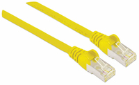 Intellinet Network Patch Cable, Cat7 Cable/Cat6A Plugs, 3m, Yellow, Copper, S/FTP, LSOH / LSZH, PVC, RJ45, Gold Plated Contacts, Snagless, Booted, Lifetime Warranty, Polybag