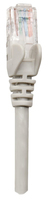 Intellinet Network Patch Cable, Cat5e, 0.25m, Grey, CCA, U/UTP, PVC, RJ45, Gold Plated Contacts, Snagless, Booted, Lifetime Warranty, Polybag