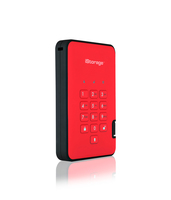 iStorage diskAshur2 256-bit 4TB USB 3.1 secure encrypted solid-state drive - Red IS-DA2-256-SSD-4000-R