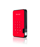 iStorage diskAshur2 256-bit 4TB USB 3.1 secure encrypted solid-state drive - Red IS-DA2-256-SSD-4000-R