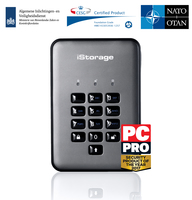 iStorage diskAshur PRO2 256-bit 1TB USB 3.1 secure encrypted hard drive IS-DAP2-256-1000-C-G