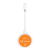 j5create JVAW62 ScreenCast USB-C® Wireless Display HDMI™ Extender, White and Orange