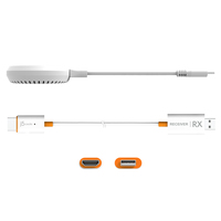 j5create JVAW62 ScreenCast USB-C® Wireless Display HDMI™ Extender, White and Orange