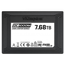 Kingston 7.68TB (7680GB) DC1000M SSD 2.5 Inch 7mm, U.2, NVMe, PCIe 3.0 (x4), 3100MB/s R, 2800MB/s W