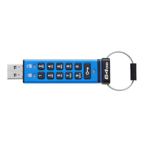 Kingston 64GB DataTraveler Encrypted Flash Drive USB 3.1, Gen1, 135MB/s