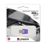 Kingston 256GB DataTraveler MicroDuo Type-A/C Flash Drive USB 3.2, Gen1, 200MB/s