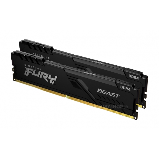Kingston FURY Beast RGB KF432C16BB12AK2/32 32GB (16GB x2) DDR4 3200MT/s Black DIMM [XMP]