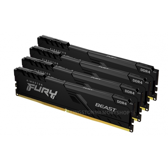Kingston FURY Beast RGB KF432C16BB12AK4/64 64GB (16GB x4) DDR4 3200MT/s Black DIMM [XMP]